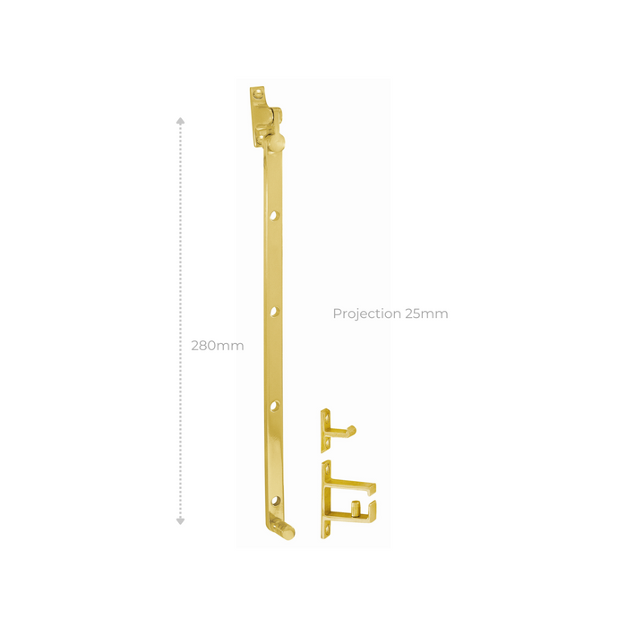 Side Fix Casement Stay - 280mm